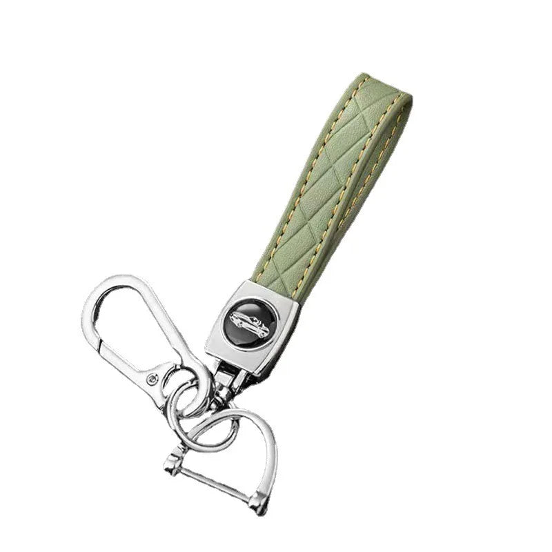 Wholesale Price Custom Brand Logo Luxury Sublimation Designer Pu Keychain Genuine Leather Blank Keychains