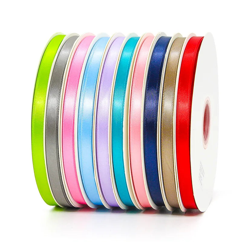 10Mm 3/8Inch Width Gift Stock Satin Ribbons Double Side Satin Ribbon Roll 196Colors Ready to Ship