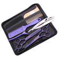 AQIABI Professional Haircut Set 5.5\" Japanese Steel Razor Scissors A1013 Shiny Scoring Thinning Scissors with Sharp Blade Tip