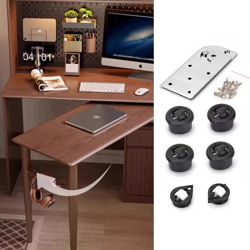 Saving Space Swivel Table Fittings for Table Rotating Hidden Mechanisms Dining Table Rotating Hinge