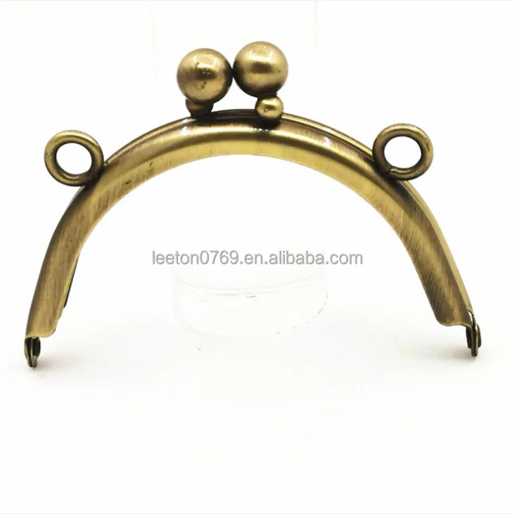 Factory Supply 8 X 5cm Metal Ball Clasp Clutch Bag Frame