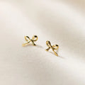 Sweet Romantic 925 Sterling Silver Fine Jewelry Fashion Ribbon Bow Stud Earrings for Women Perfect Birthday Party Gift