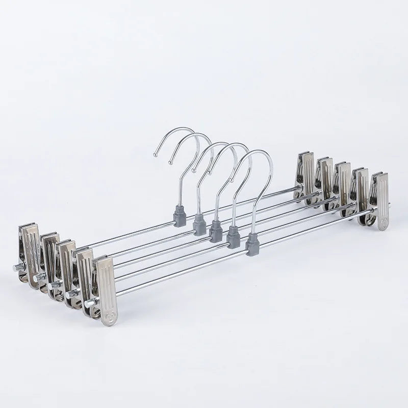 Factory Direct Sale  Household Metal Pants Hanger  Non-slip Stainless Steel Household Trouser Clip