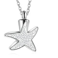 Wholesale Stainless Steel Starfish Seashell Beach Cremation Pet Ash Holder Jewelry Keepsake Urn Fine Pendant Necklace