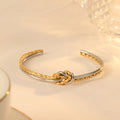 2023 18K Gold Stainless Steel Colorful Simple Knot Bracelets Women OEM ODM Fine Jewelry Featuring Diamonds Pearls Wholesale