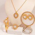 Cute Animal Simple Design Gold Plated Fashion Stainless Steel Wholesale Costume Jewelry Sets