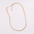 Fenny Wholesale 18K PVD Plated Waterproof&No Fade Permanent Herringbone Stainless Steel Choke Chain Necklace for Women