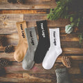 OEM Wholesale Jacquard Athletic Unisex Cotton Calcetines De Hombre Custom Body Bottom Casual for Men Women Woven Technique