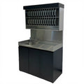 Nail Salon Furniture White Customized Wooden & Stainless Steel Eco-Friendly Durable Dyeing Display Sink Stand Display Cabinet