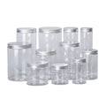 20g 30g 50g 100g 120g 150g 500g 1000g Plastic Jar with Lids Screw Tin Clear Container Empty Cosmetic Cream Powder Pot Makeup Box