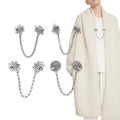 Hot Sale Custom Silver Fashion Unique Cardigan Buckle Shawl Sweater Pin Brooch Clip for Clothing