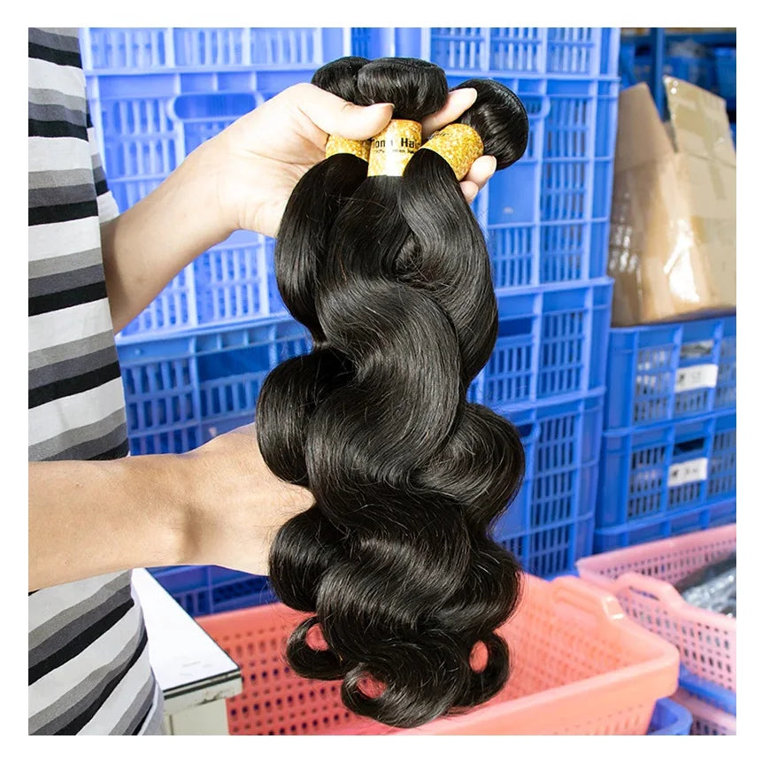 Wholesale Brazilian Body Wave Human Hair  Mink Brazilian Hair Weave Bundles with Closure Natural  Brazilian Lock of Hair