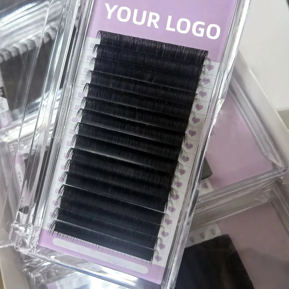 Private Label Volume Eyelash Extension Yy Russian Matte Cashmere Lash Extensions .02 Trays Supplies Vendors