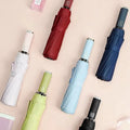 Outdoor Travel Compact Portable 3 Folding Umbrella UV Umbrella Automatic Custom Logo Printing Plastic Modern Luxury Umbrella