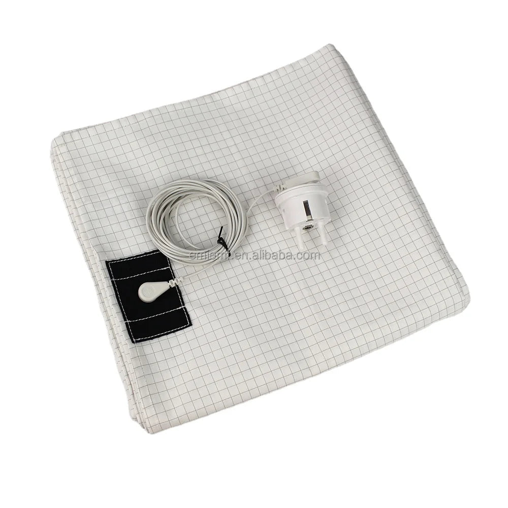 CONDUCTIVE Grounding Sheet Queen Size With Grounding Connection Cord Grounding Flat Sheet for Better Sleep