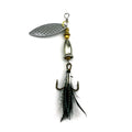 Wholesale SP199 6cm 6g Metal Spinner Baits Spoon Fishing Lures with Feather Hook