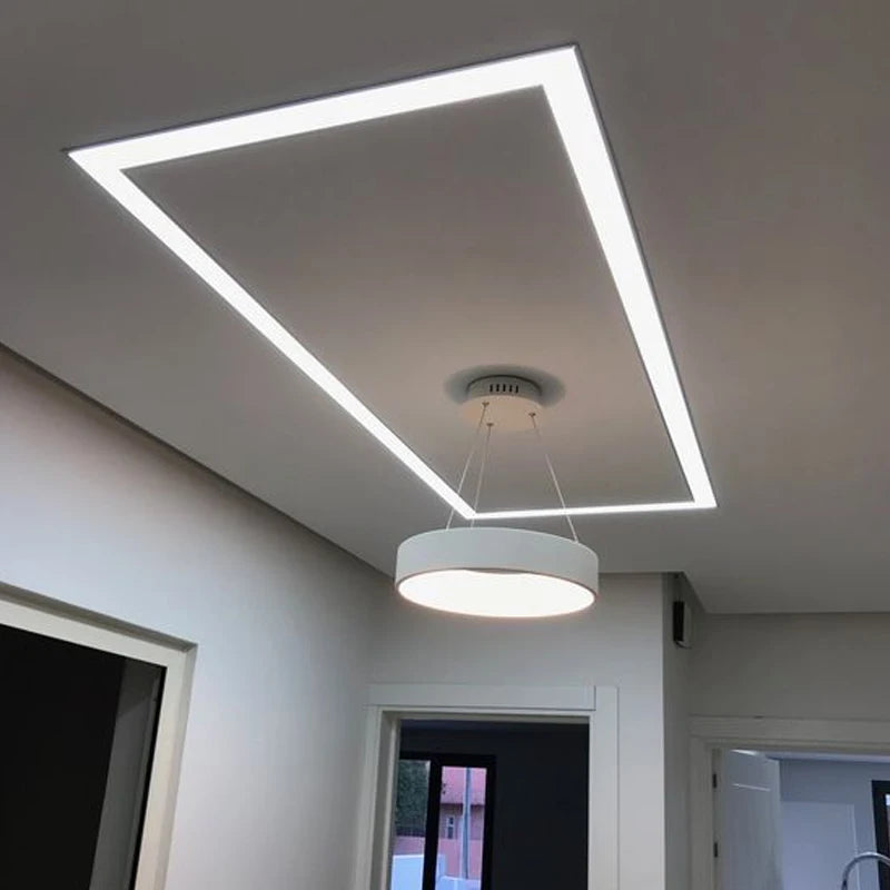 AC110V/AC220V dimmable recessed mounting linear lighting fixture with black/white/silver housing colors