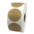 Custom Design White Rectangle Candle Warning Labels Candle Jar Container Round Stickers Jars for Candle Making
