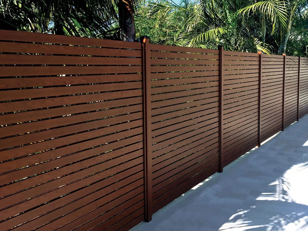 Anti-climbing Modern Style Outdoor Garden Aluminum Alloy Privacy Fence Waterproof Panels 4 Feet Height Driveway Fence