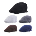 GTOP Wholesale Custom Logo Vintage Adjustable Cotton Men's Flat Cap Newsboy Hat Driving Cabbie Hunting Cap for Women