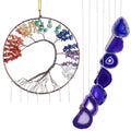 DIY Tumbled Stone Chips wind chime AGATE SLICES WIND CHIMES FOR HOME DECORATION / HANDMADE 7 CHAKRA STONE WIND CHIMES FOR HEALING