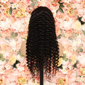 Natural Virgin Brazilian Human Hair Wig Deep Wave Lace Front with Long Cuticle Remy Grade Swiss Lace Base