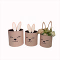 YoYo Packaging Cute Rabbit Modeling Three-Piece Set Hug Bucket Flower Bucket