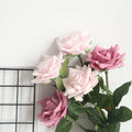 Hot Sale Real Touch Big Rose Head Hydrating Rose Flower Silk Artificial Moist Rose Flowers for Indoor Decoration