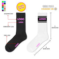 High Quality OEM Service Cotton Spandex Sublimation Printed Breathable Golf Socks with Logo for Men Marathon Use