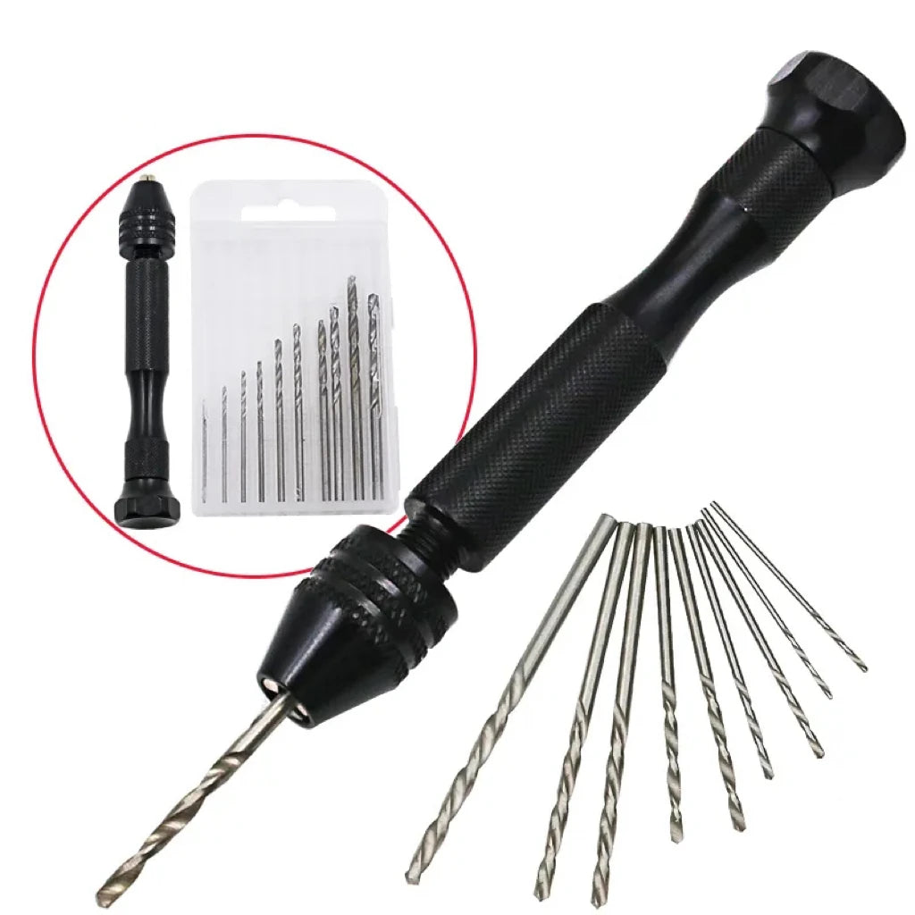 10Pcs 0.8-3.0mm HSS Twist Drill Bit Set for Rotary Tool Straight Shank Mini Drill Bit Set Hand Tools