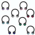 Stainless Steel Opal Dragon Claw C-type Horseshoe Ring Nose Ring Personality Lip Ring Earrings Septum Piercing Jewelry