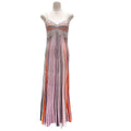 2025 Summer Vintage A-Line Long Dress for Women Lady's Colorful Striped Knits Slips Natural Waist Maxi Length Bodycon Plain Dyed