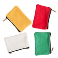 Blank DIY Craft Pouch Cotton Invoice Bill Bags Makeup Cosmetic Organizer Multipurpose Travel Toiletry Canvas Zipper Bag