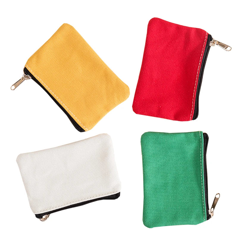 Blank DIY Craft Pouch Cotton Invoice Bill Bags Makeup Cosmetic Organizer Multipurpose Travel Toiletry Canvas Zipper Bag MegaBDM