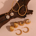 Dreamshow PVD Gold Plated Statement Earring Set Tarnish Free Jewelry Stainless Steel Women Jewelry