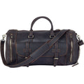Full Grain Men Carry on Gym Duffel Real Leather Handbags Luggage Bag with Shoe Compartment