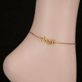 HOVANCI Aesthetic Summer Beach Jewelry Stainless Steel Personalized Custom Name Angel Letter Anklet