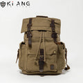 Retro Fashion Outdoor Large Capacity Hunting Hiking Waterproof Rolltop Canvas Tactical Backpack