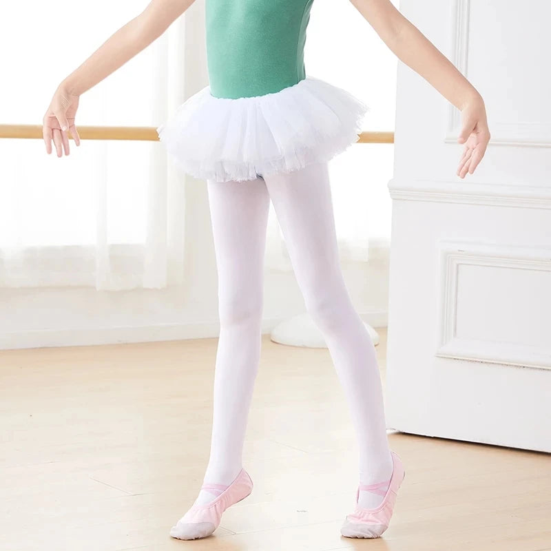 Girls Ballet Dance Puffy Ballet Tutu Children 6 Layers Fluffy Mini Dance Skirt