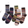 Autumn and Winter Thickened Warm Wool Crew Socks Unisex Disposable Breathable Casual Retro Plaid