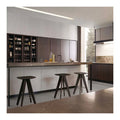 NICOCABINET Modern French Style High Gloss Plywood Kitchen Cabinet Solid Wood Lacquer Finish Sink Faucet Hinge Backsplash