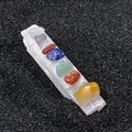 DIY Well-welcomed Rectangle Shape Chakra stones Plaster Healing Stick Pendant for crystal gift pendant