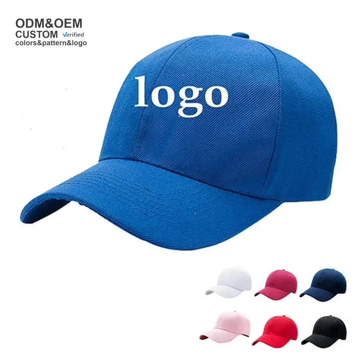 Wholesale Simple Baseball Caps with Custom Private Label logo for Men and Women Advertising Hats Sport Volunteer Hats