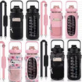 Time Marker Gallon Water Bottle Portable Hand Strap Cup Holder Protective Sleeve Custom Bottle