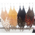 Boho Glass Rice Seed Beads Beaded Fringe Tassel Earring Statement Dangle Tassels Earrings Women Jewelry Distributors