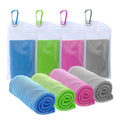 Quick-Dry Cooling Gym Running Sports Towel Eco-Friendly Ice Feeling with High Sweat Absorption Plain Style