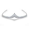 SLBRIDAL Luxury Pave Setting Cubic Zircon Bridal Tiara Headband Wedding Queen Princess Party CZ Crown Bridesmaids Women Jewelry