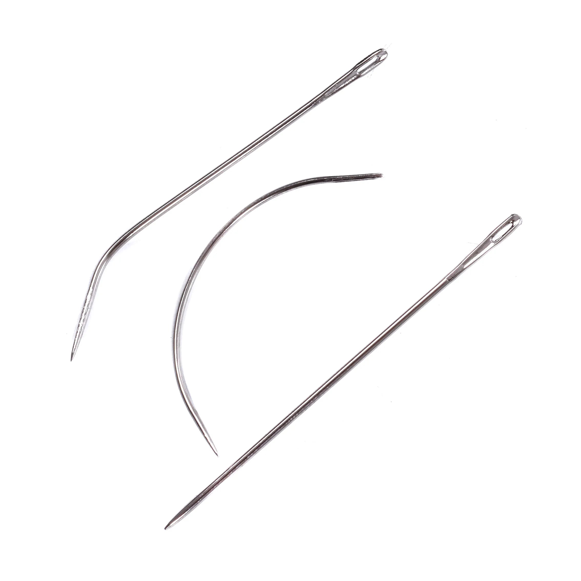 6CM 12Pcs C J I Mix TYPE Curved Needles Hair Weaving Thread/Sewing Needles for Hair Extension Tool Ordinary Small Packet