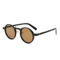 Fashion Small Round Frame Sun Glasses Women Men Vintage Rivets Design Shades Classic Street Travel Eyewear Sunglasses T1411 Male