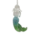 Factory Wholesale Blown Beautiful Mermaid Shaped Glass Ornaments Hanging Bauble Sea Life for Xmas Tree Decoration Holiday Gifts